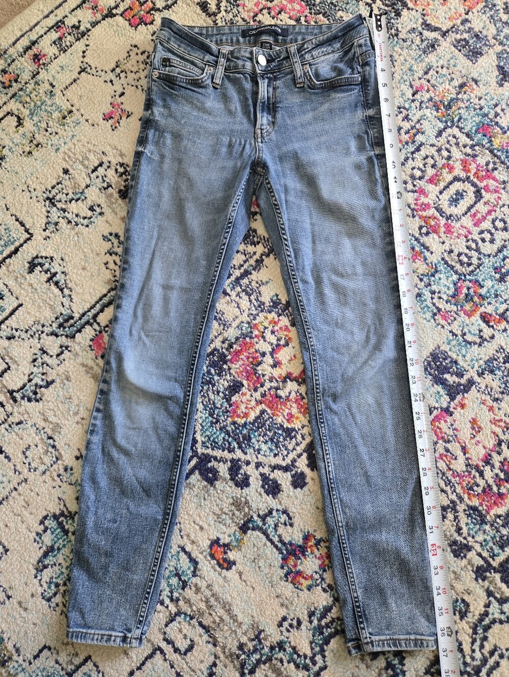 Calvin Klein Skinny Jeans in Faded Blue
